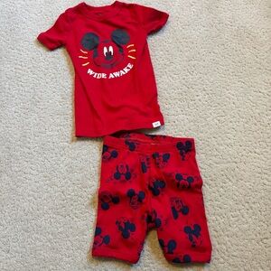 GAP Kids Red Mickey Mouse Pajama Set